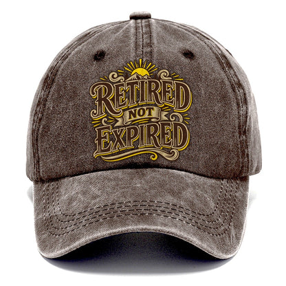 Retired Not Expired Retired Living Classic Cap – Brown