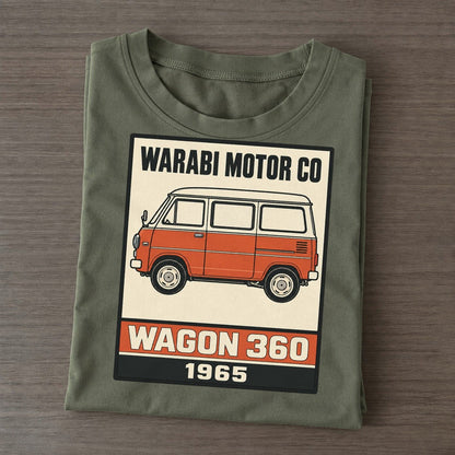 Warabi Wagon Showa Speed Plates Classic T-shirt – Army Green