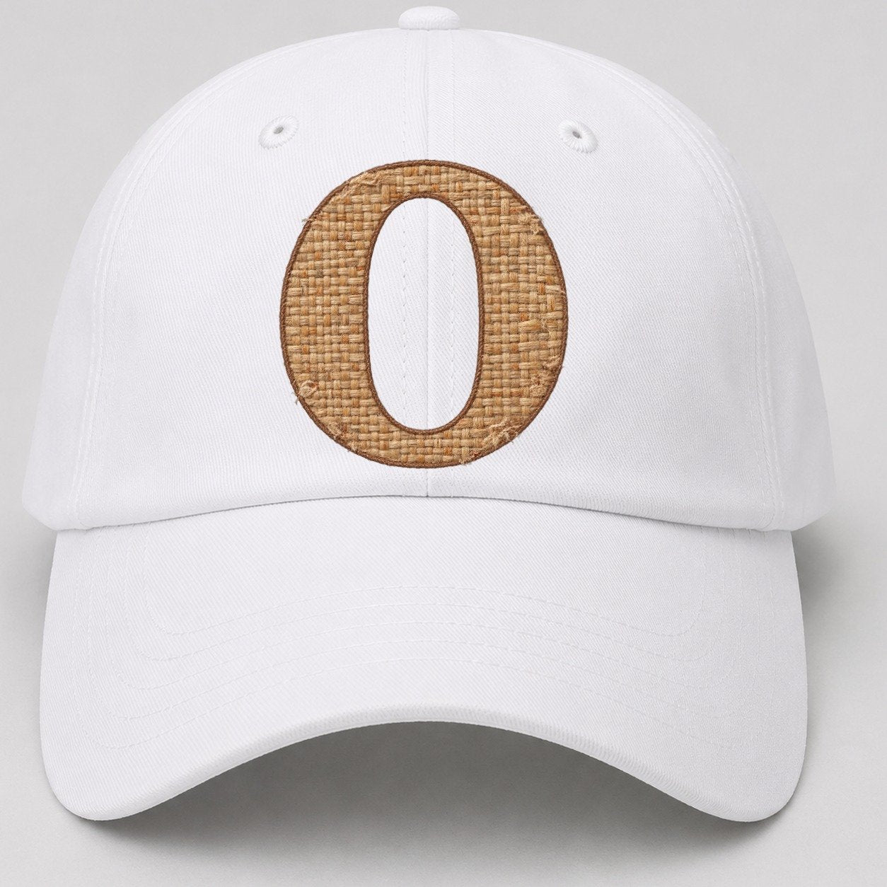 Woven Tweed O Monogram Baseball Cap – White