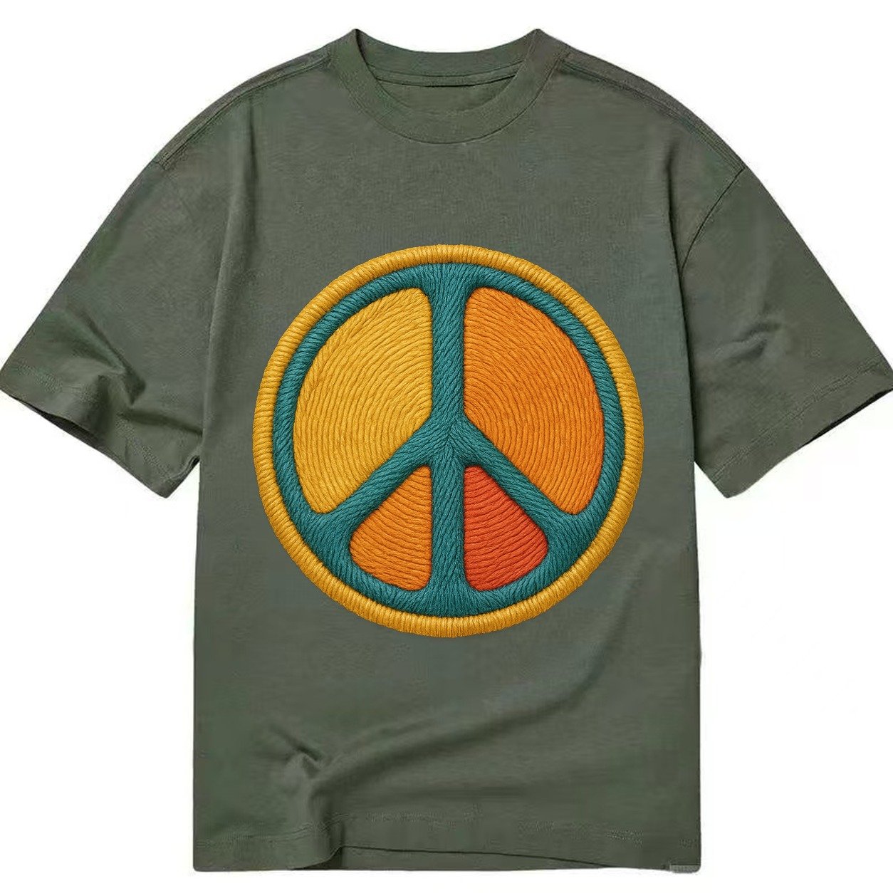 Golden Peace Classic T-shirt – Army Green