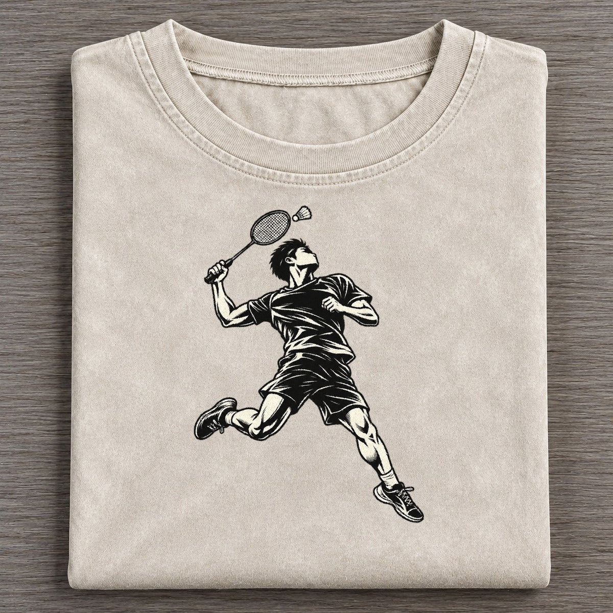 Badminton Overhead Smash Global Sports Ink Figures Vintage T-shirt – Off White