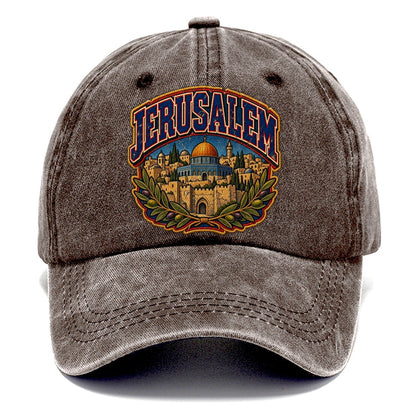 Varsity Arc Jerusalem Lettering Jerusalem Classic Cap – Brown