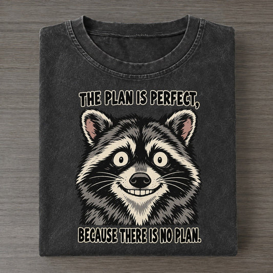 The Plan Is Perfect Feral Logic Vintage T-shirt – Black