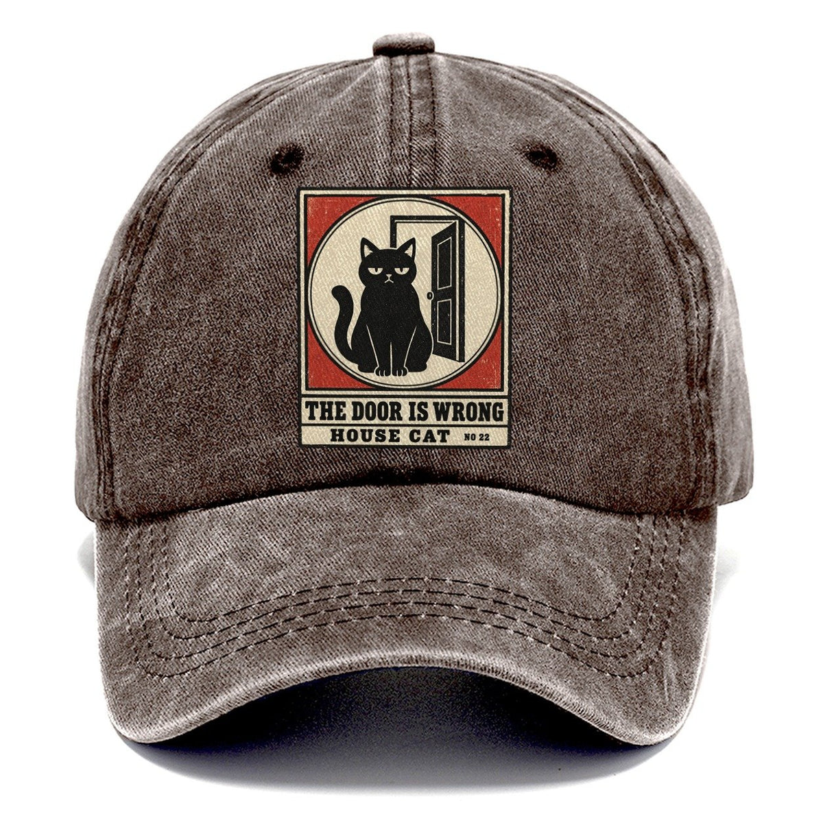 The Door Is Wrong Neko Says No Classic Cap – Brown