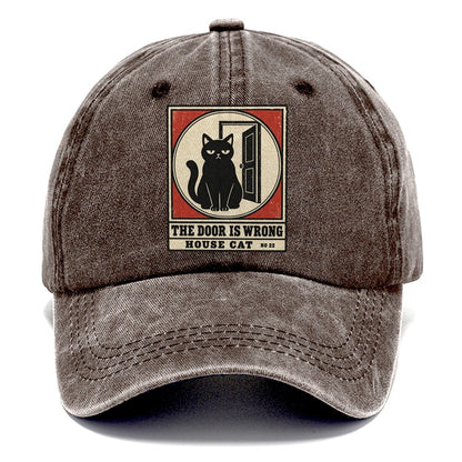 The Door Is Wrong Neko Says No Classic Cap – Brown