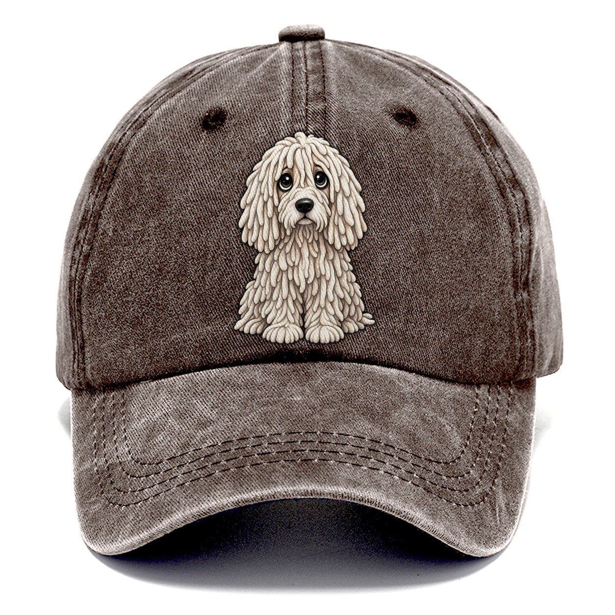 Komondor Sitting Sweetheart Classic Cap – Brown