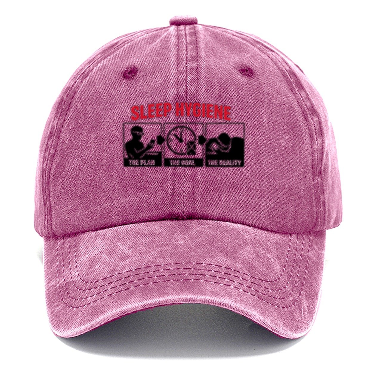 Sleep Hygiene Plan Vs Reality Blue Classic Cap – Dusty Rose