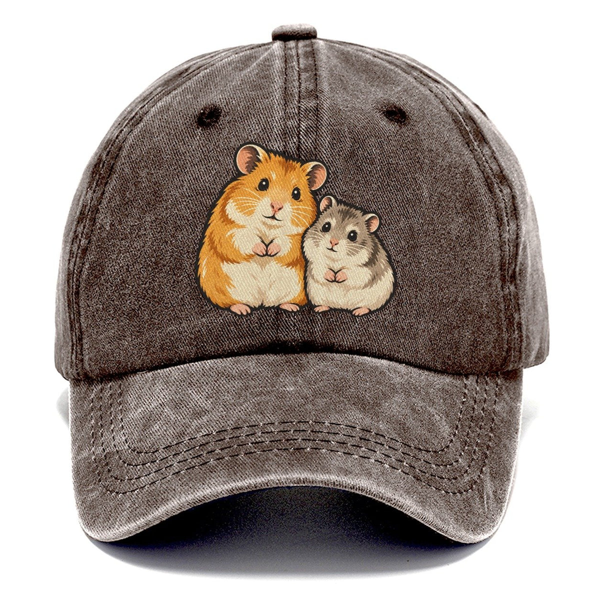 Hamster Sisters Small Pet Logos Classic Cap – Brown