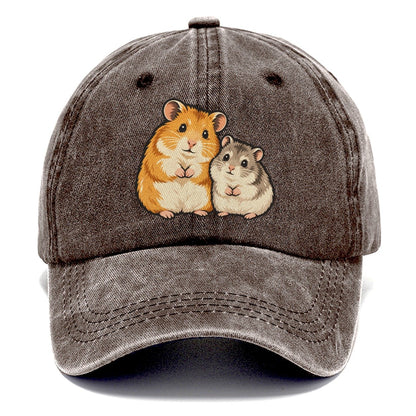 Hamster Sisters Small Pet Logos Classic Cap – Brown