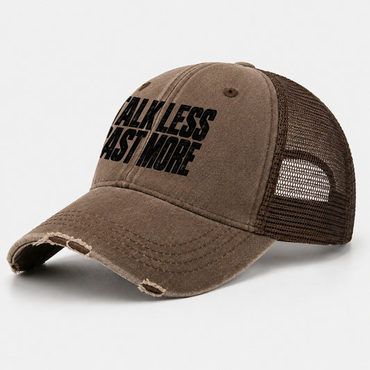 Talk Less Cast More Fishing Club Washed Trucker Hat – Coffee