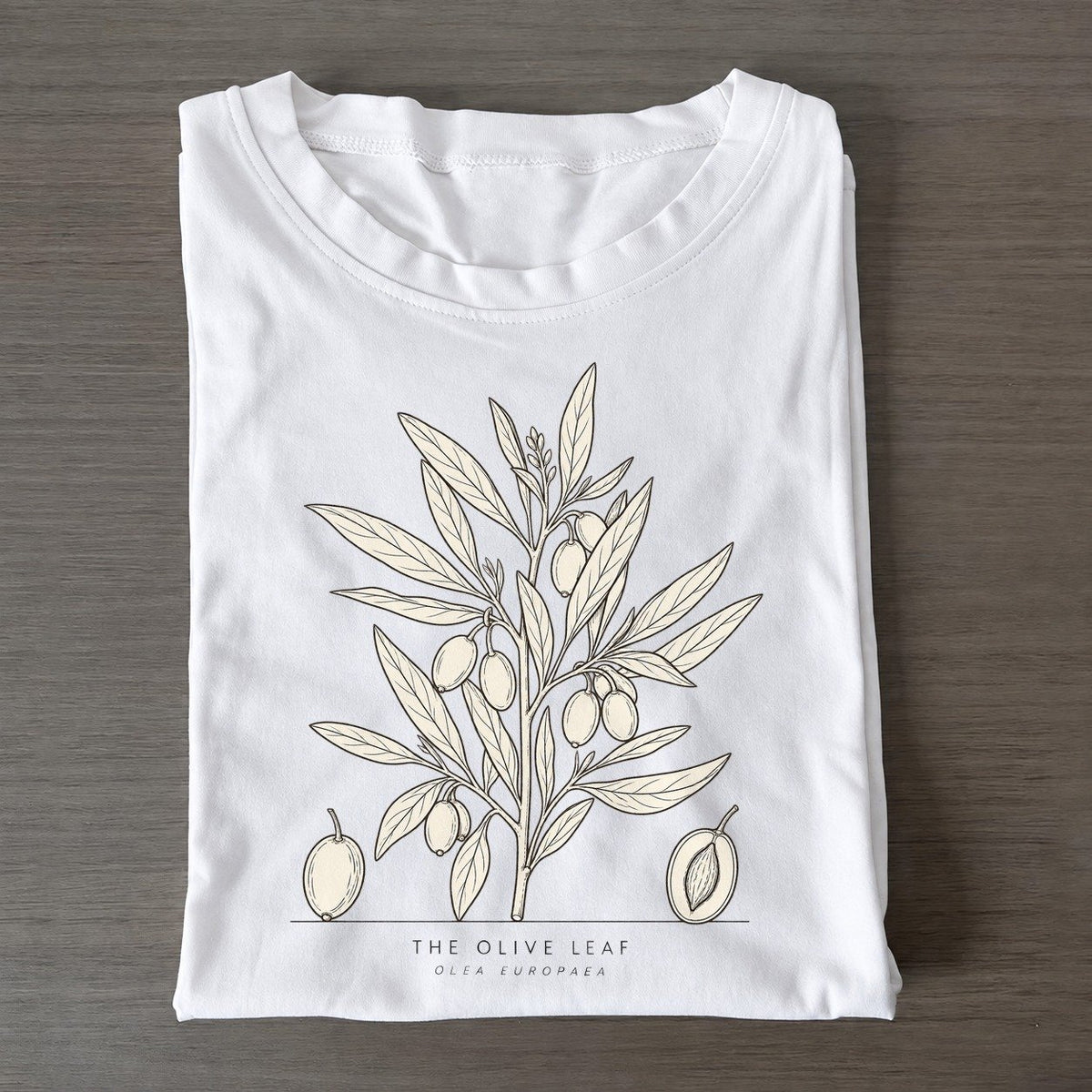 The Olive Leaf Olive Line Classic T-shirt – White