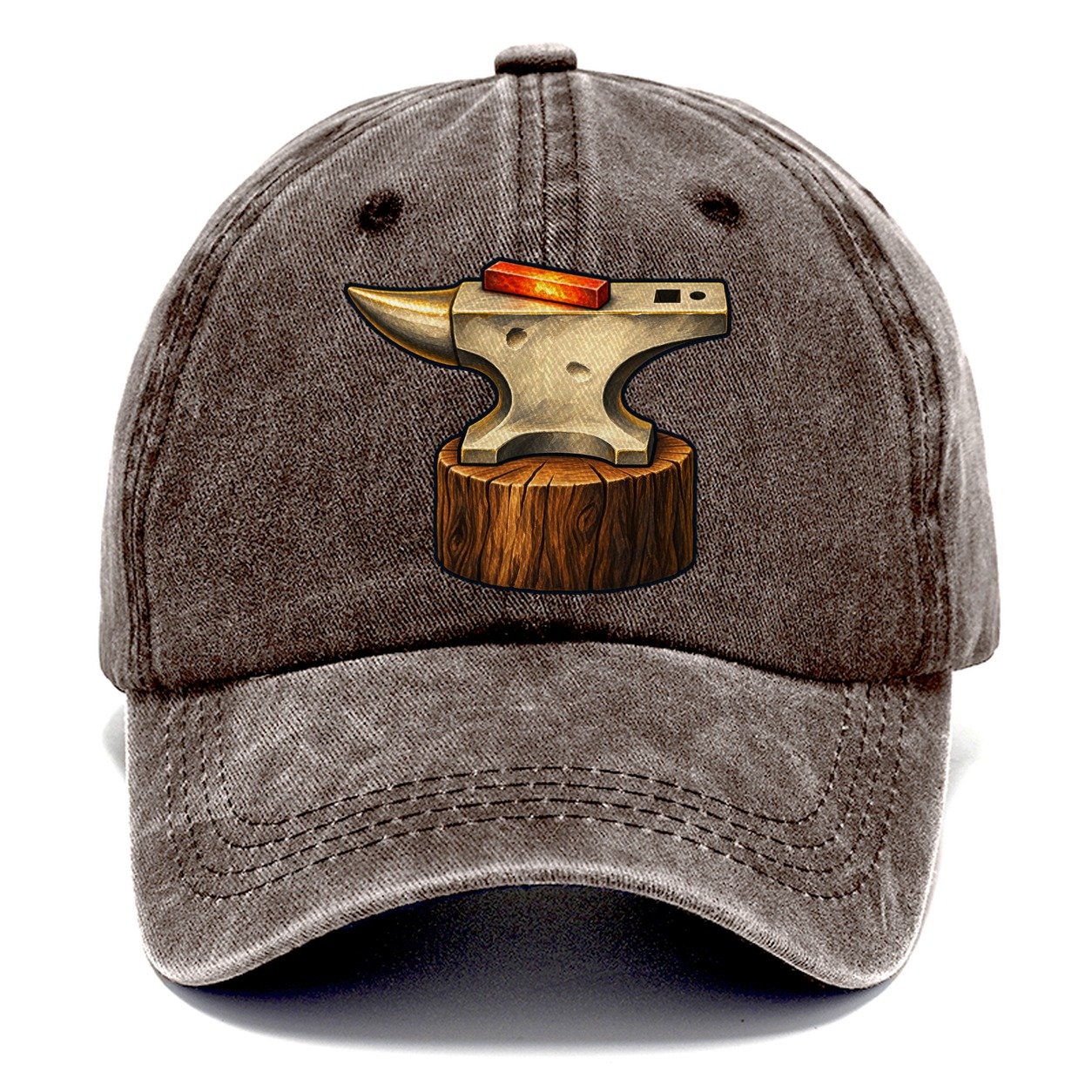 Anvil And Hot Bar Blacksmithing Classic Cap – Brown