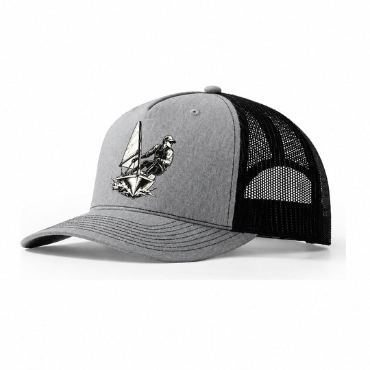Dinghy Sailor Hiking Out Global Sports Ink Figures Trucker Hat