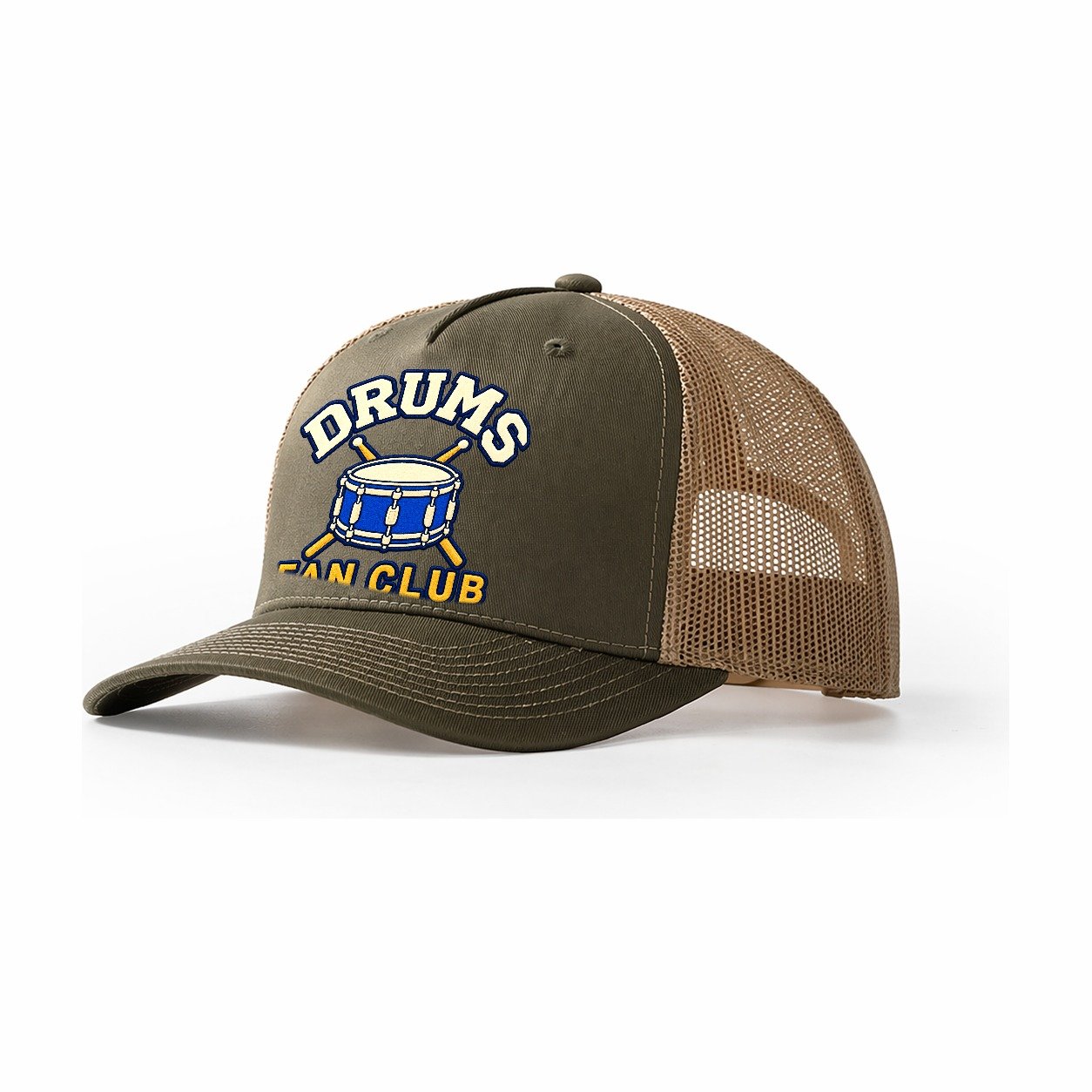 Drums Fan Club Trucker Hat – Olive Khaki