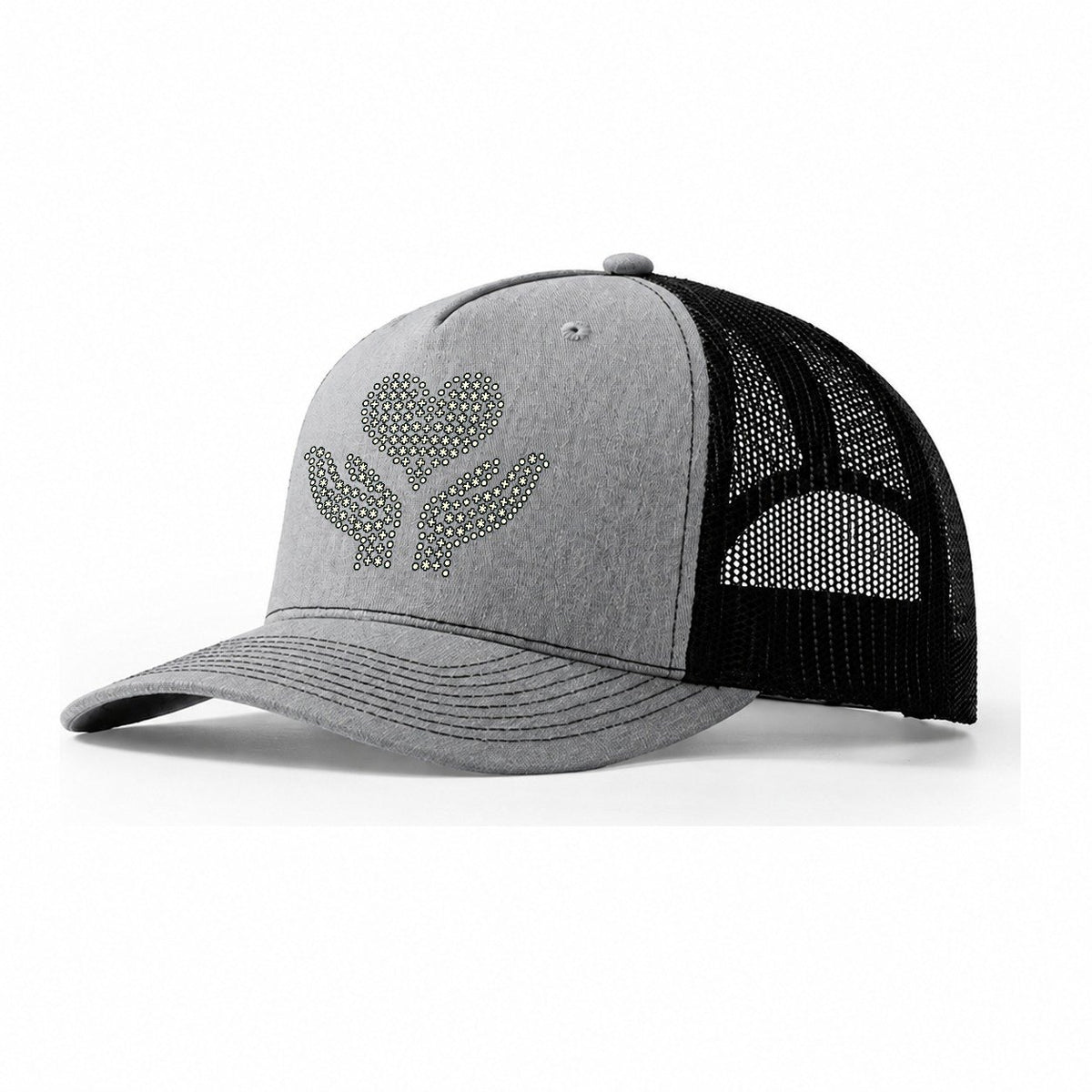 Hands And Heart Trucker Hat – Sport Grey Black