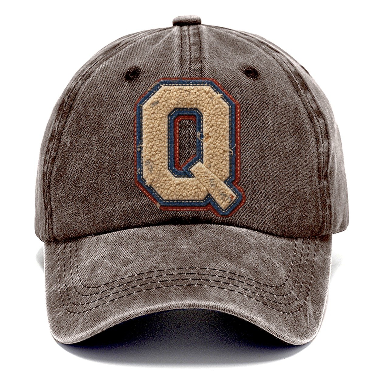 Varsity Chenille Q Monogram Classic Cap – Brown