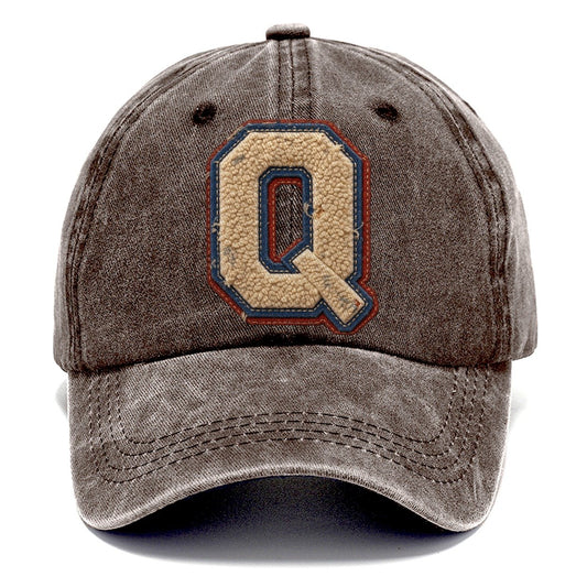 Varsity Chenille Q Monogram Classic Cap – Brown