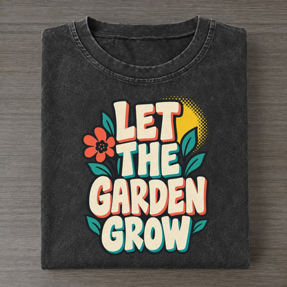 Let The Garden Grow Vintage T-shirt – Black