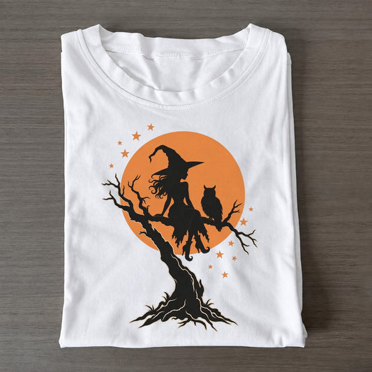 Branch Witch Full Moon Classic T-shirt – White