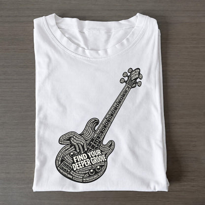 Bass Fretboard Hands Phrase Silhouette Classic T-shirt – White