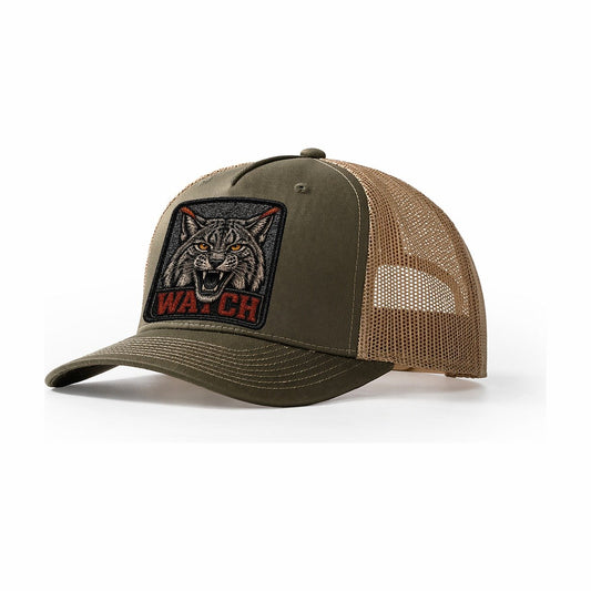 Lynx Watch Badge Trucker Hat – Olive Khaki