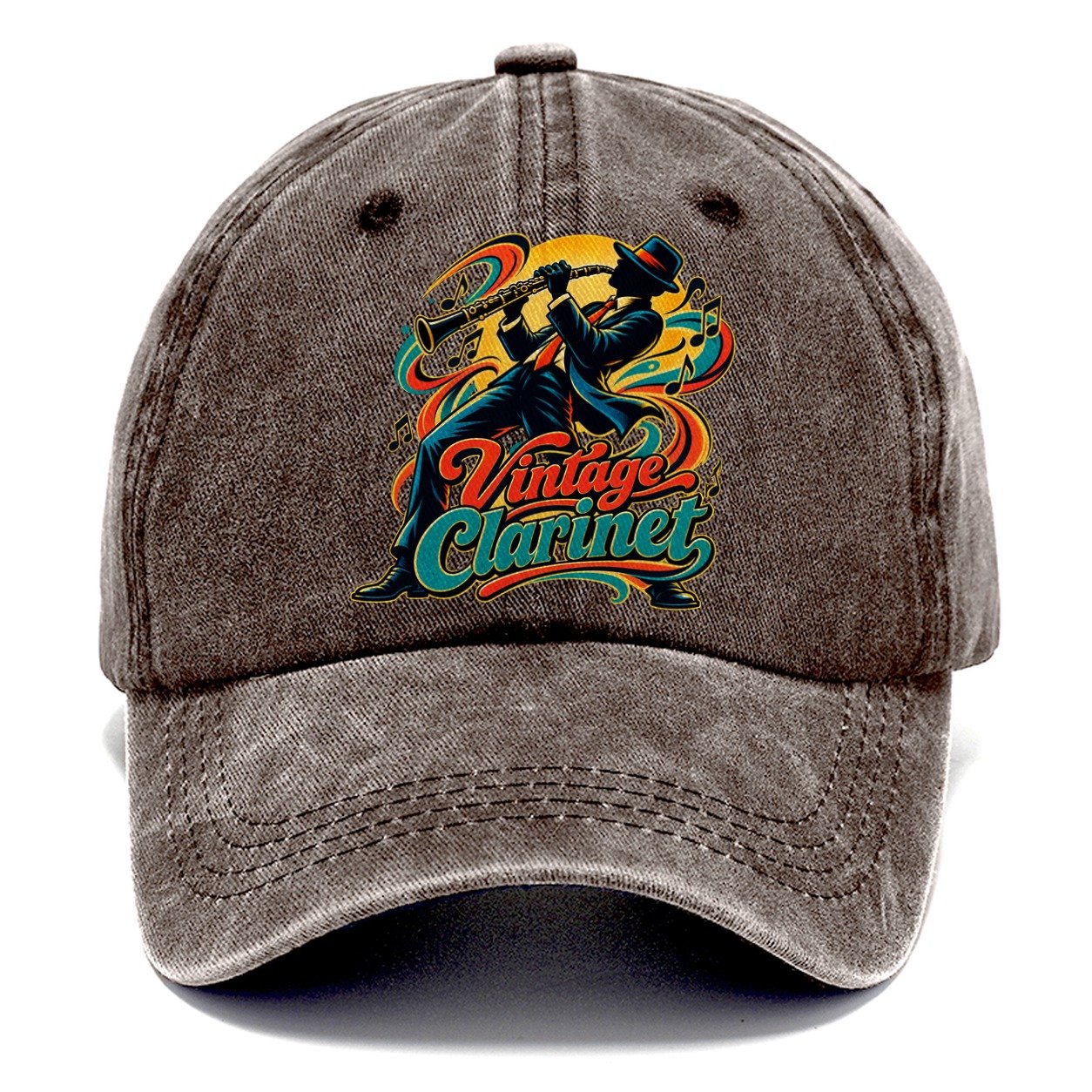 Vintage Clarinet Music Instruments Classic Cap – Brown
