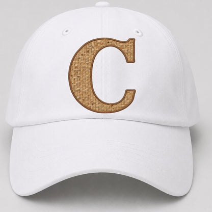Woven Tweed C Monogram Baseball Cap – White