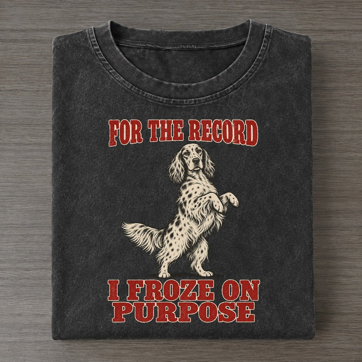 English Setter Dog Declarations Vintage T-shirt – Black