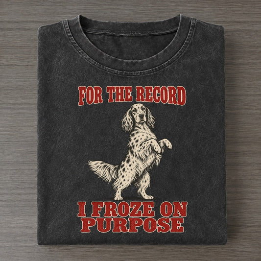 English Setter Dog Declarations Vintage T-shirt – Black