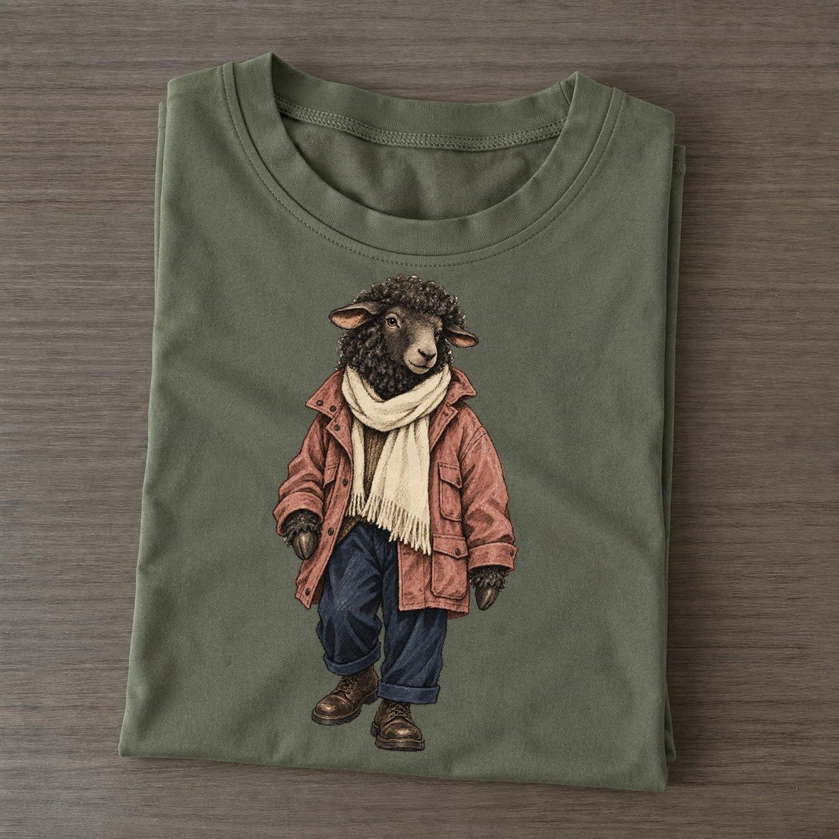Black Sheep Wardrobe Portrait Wild Wardrobe Portraits Classic T-shirt – Army Green