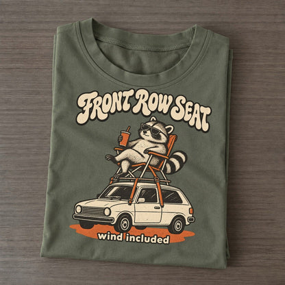 Front Row Seat Raccoons Off Duty Classic T-shirt – Army Green