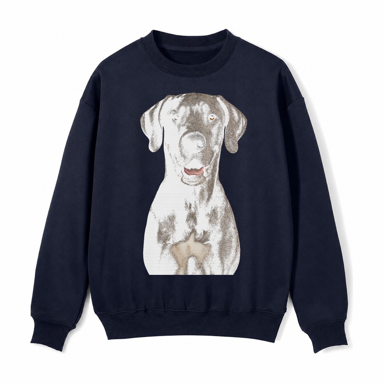 Great Dane Gentle Giant Noble Heart Fleece Sweatshirt – Navy Blue