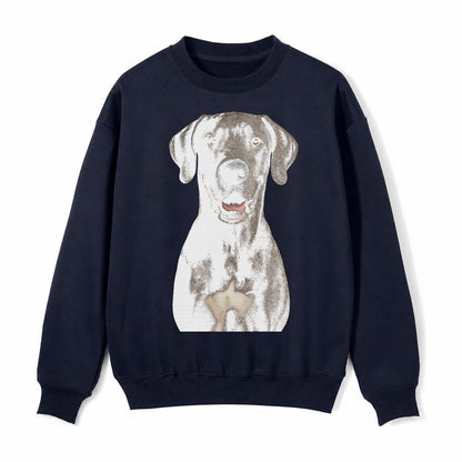 Great Dane Gentle Giant Noble Heart Fleece Sweatshirt – Navy Blue