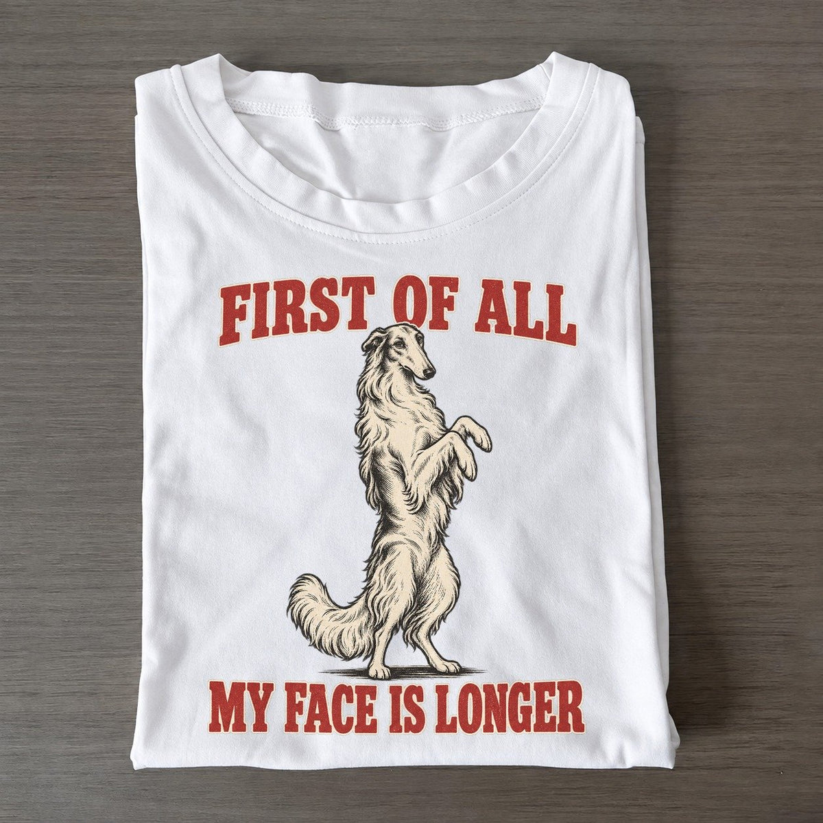 Borzoi Dog Declarations Classic T-shirt – White