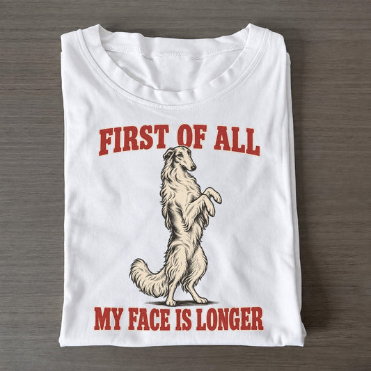Borzoi Dog Declarations Classic T-shirt – White