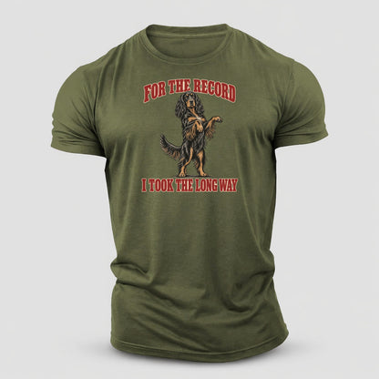 Gordon Setter Dog Declarations Cotton T-Shirt – Army Green