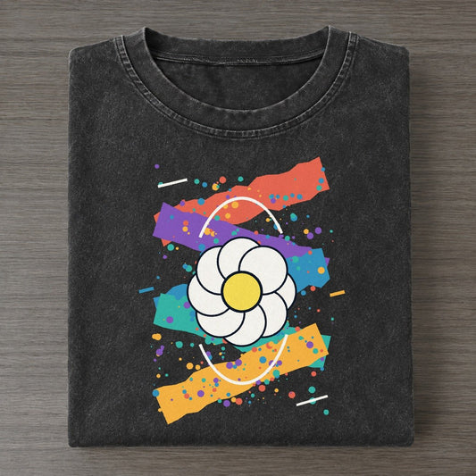 New Page Bloom Colorburst Uplift Vintage T-shirt – Black
