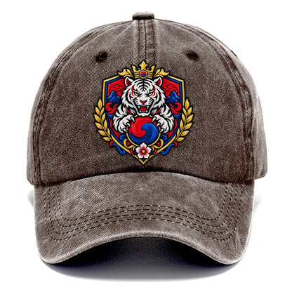 South Korea Heraldic Crest Country Logos Classic Cap – Brown