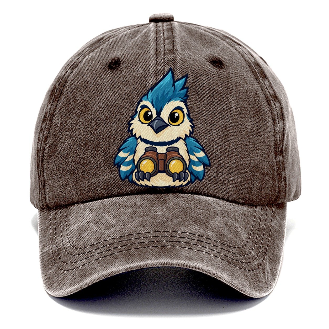 Jay With Binoculars Birdwatching Classic Cap – Brown