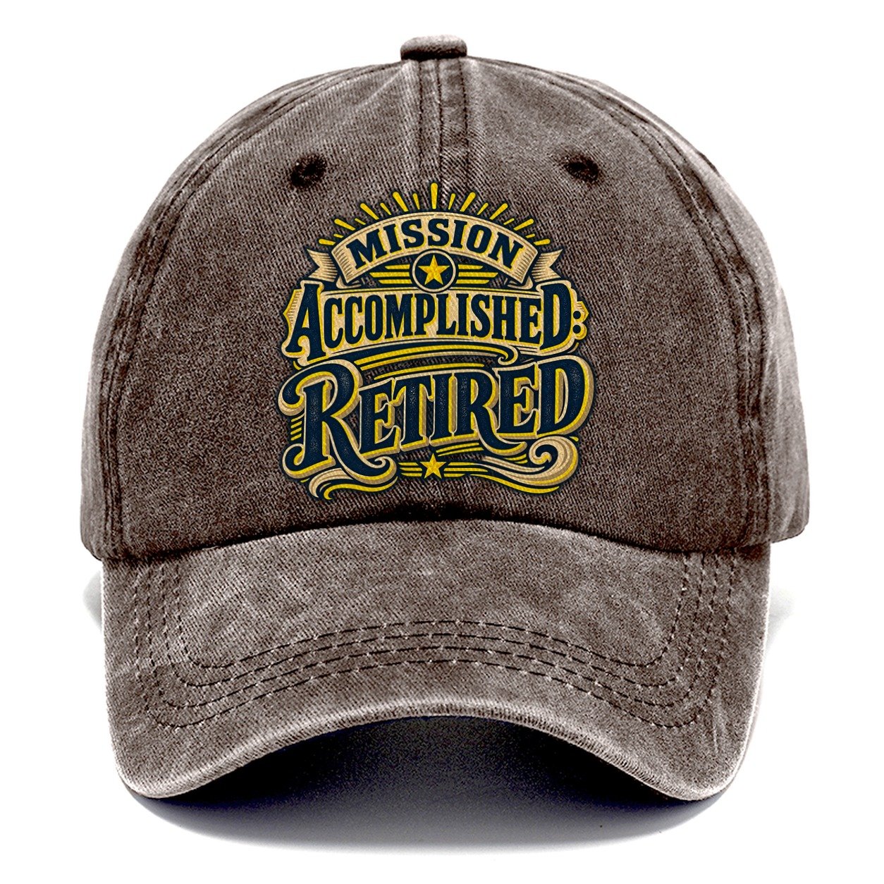 Mission Accomplished Retired Retired Living Classic Cap – Brown