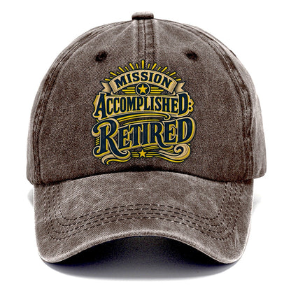 Mission Accomplished Retired Retired Living Classic Cap – Brown