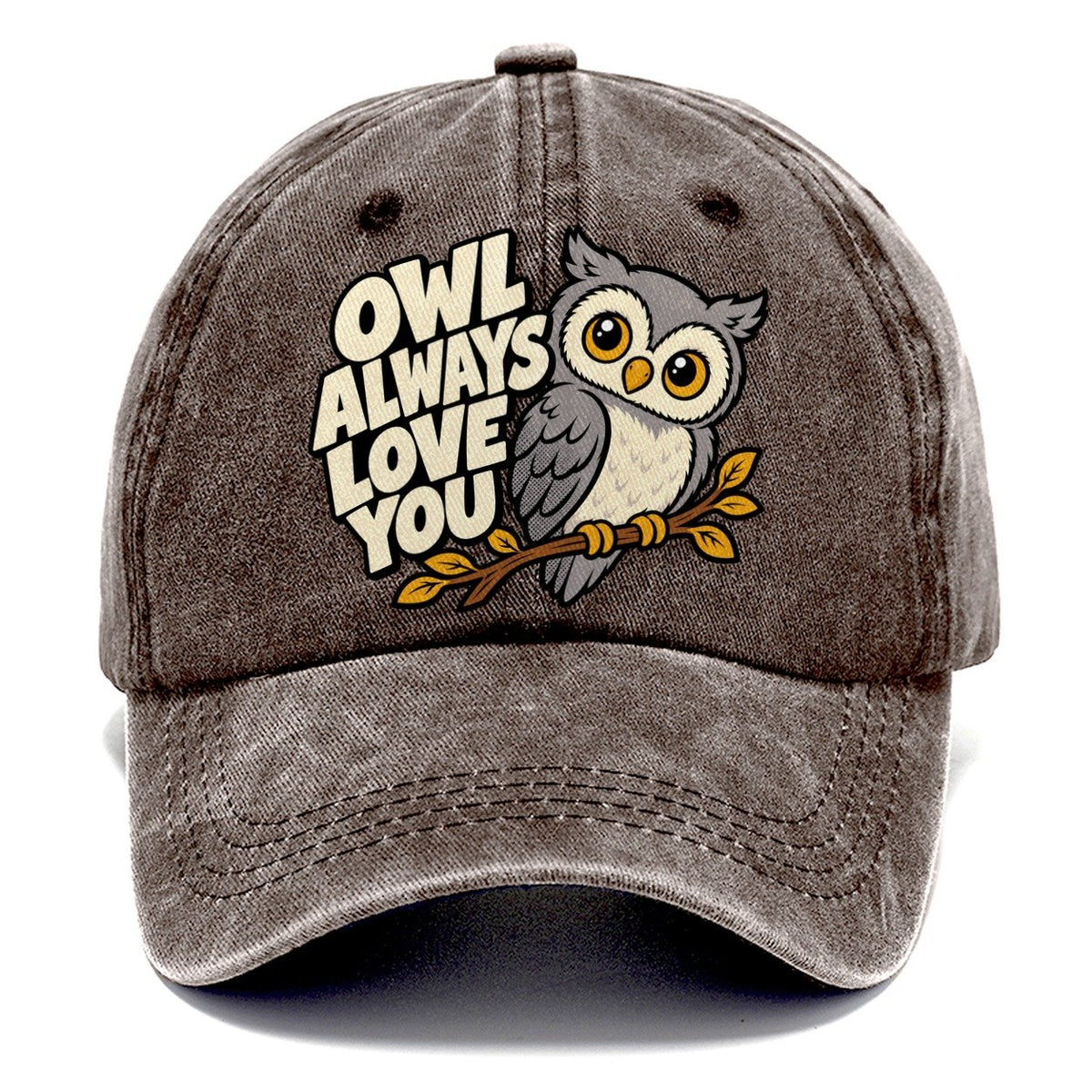 Pop Art Owl Animal Puns Classic Cap – Brown