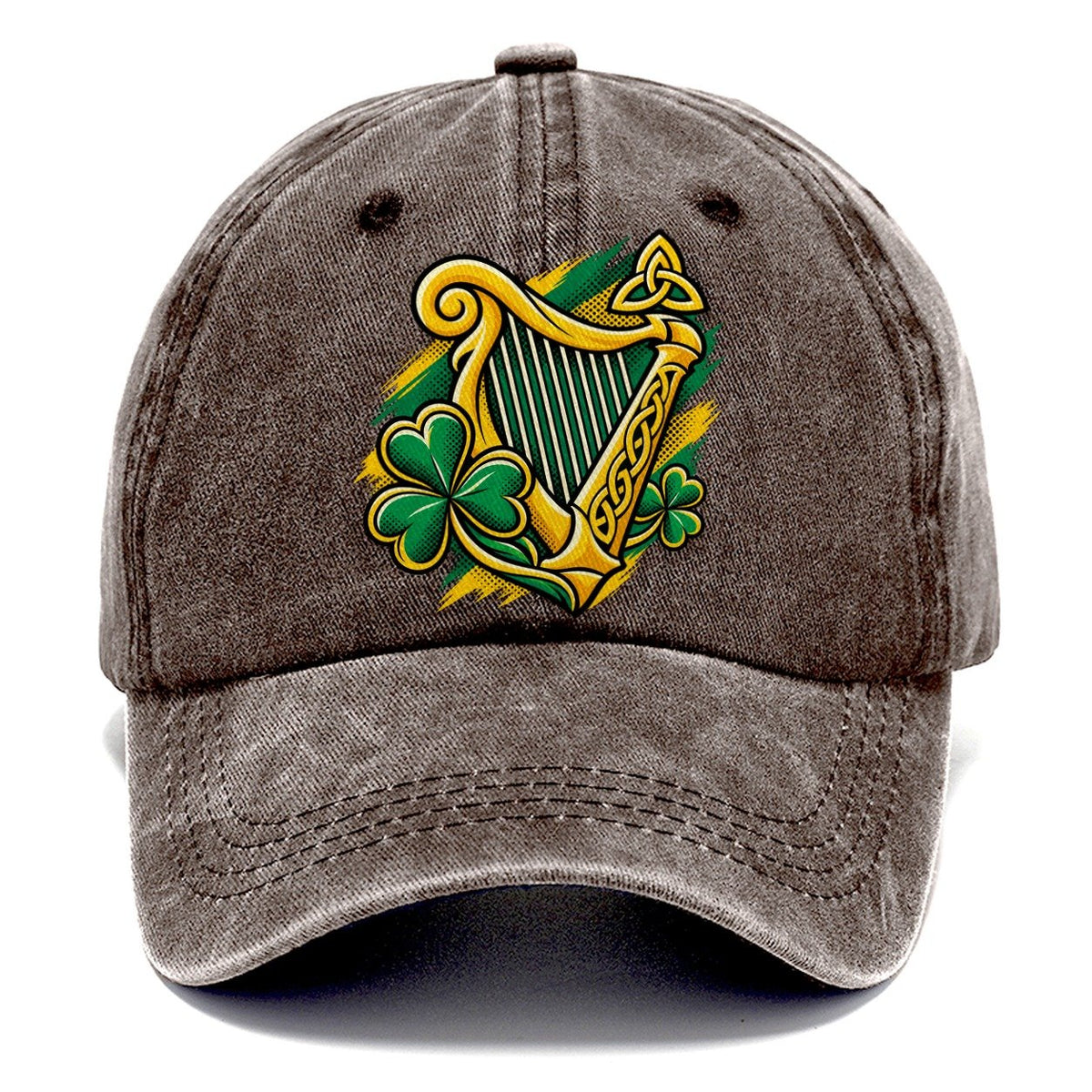 Ireland Pop Art Emblem Classic Cap – Brown