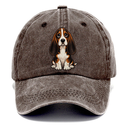 Basset Hound Sitting Sweetheart Classic Cap – Brown