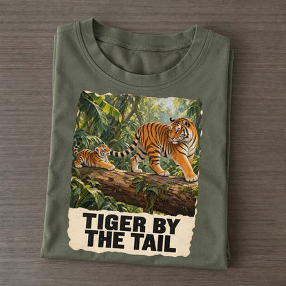Tiger Tiger By The Tail Animal Puns Vol. 2 Classic T-shirt – Army Green