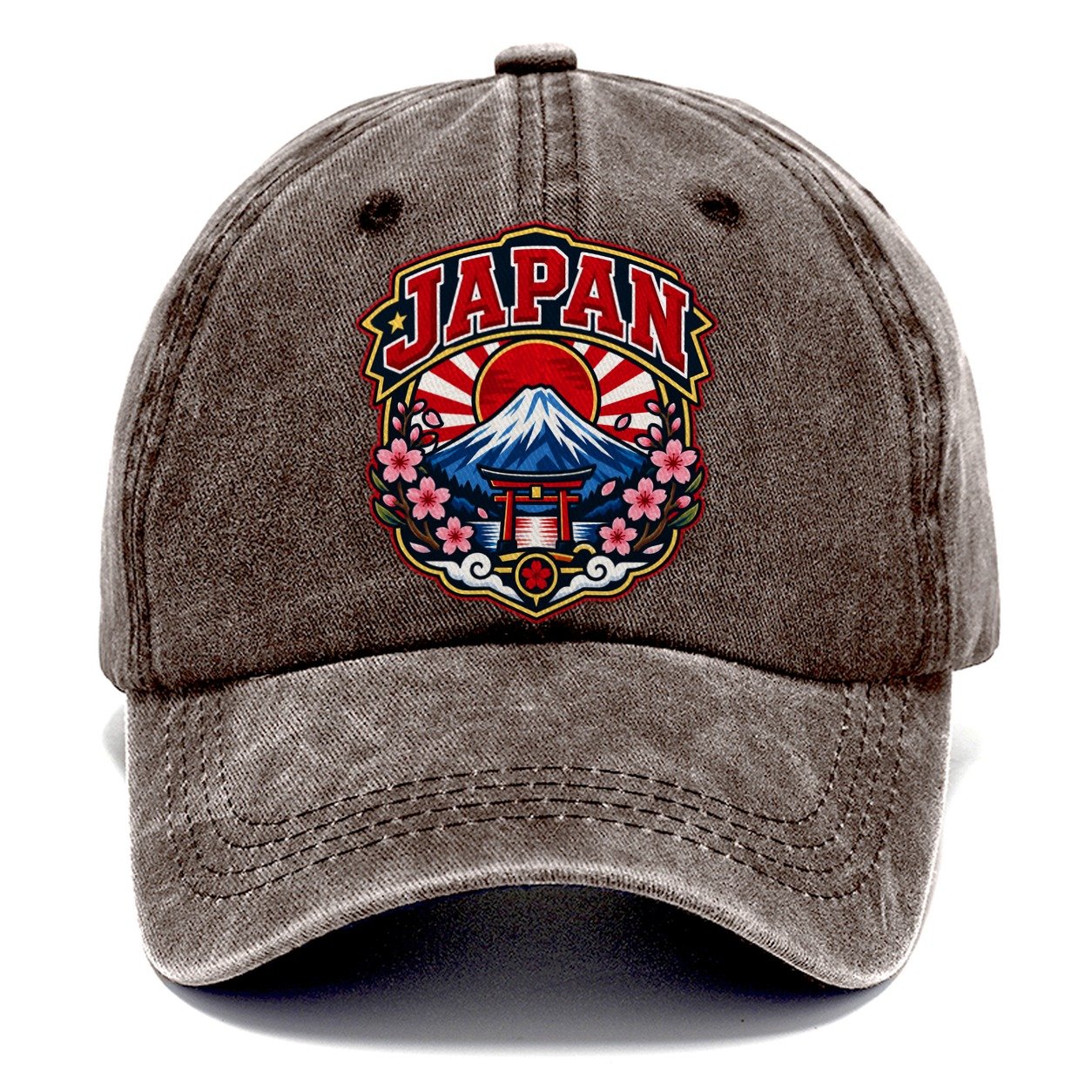 Japan Retro Badge Country Logos Classic Cap – Brown