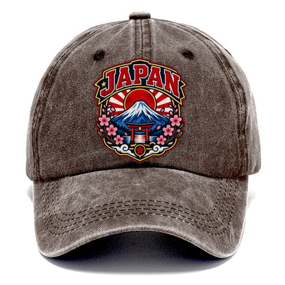 Japan Retro Badge Country Logos Classic Cap – Brown