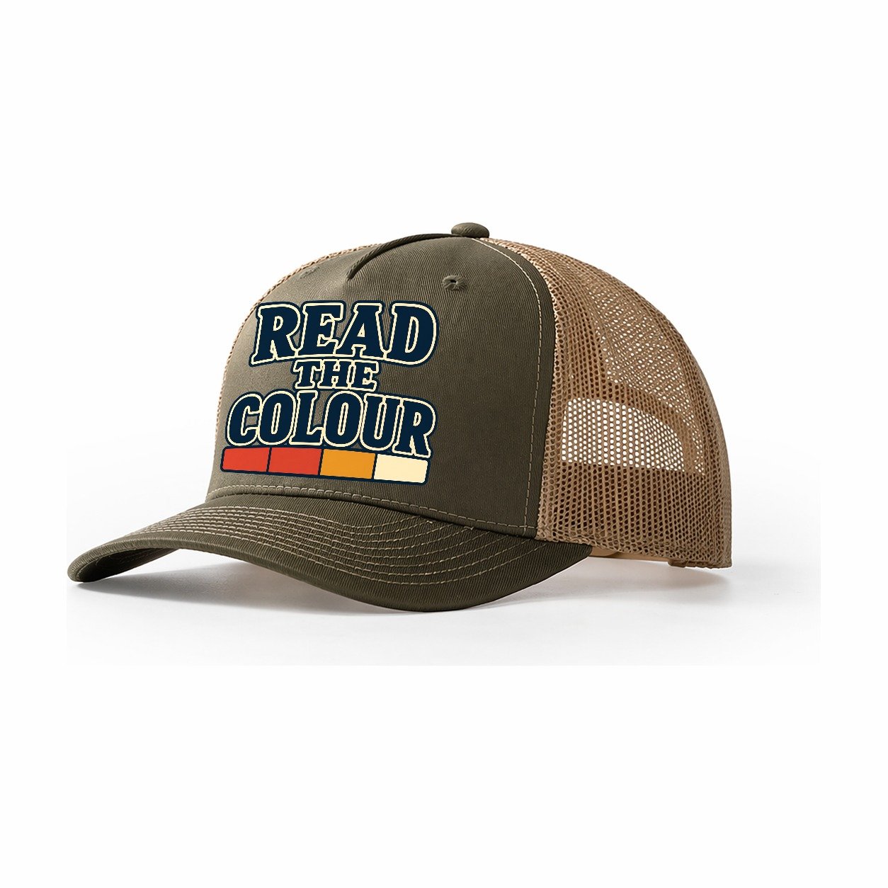 Read The Colour Blacksmithing Trucker Hat – Olive Khaki