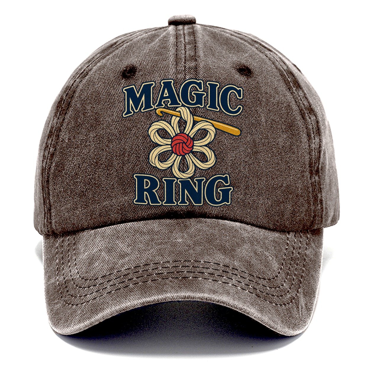 Magic Ring Yarn Crafts Classic Cap – Brown