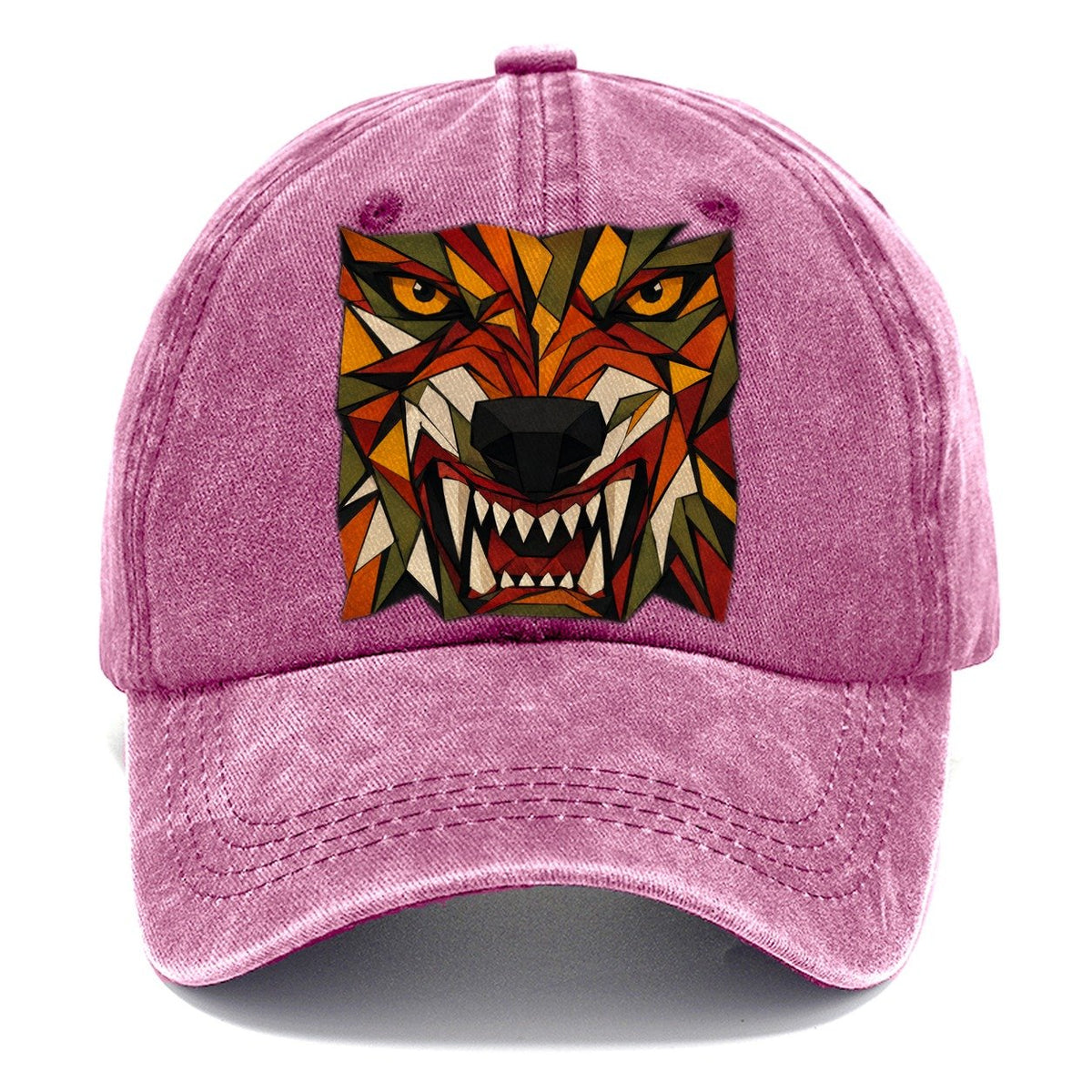 Wolf Snarl Close Up Classic Cap – Dusty Rose